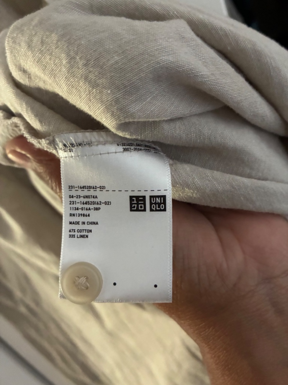 Uniqlo Cotton Linen blend Oversized Shirt Dress - Picture 4 of 9
